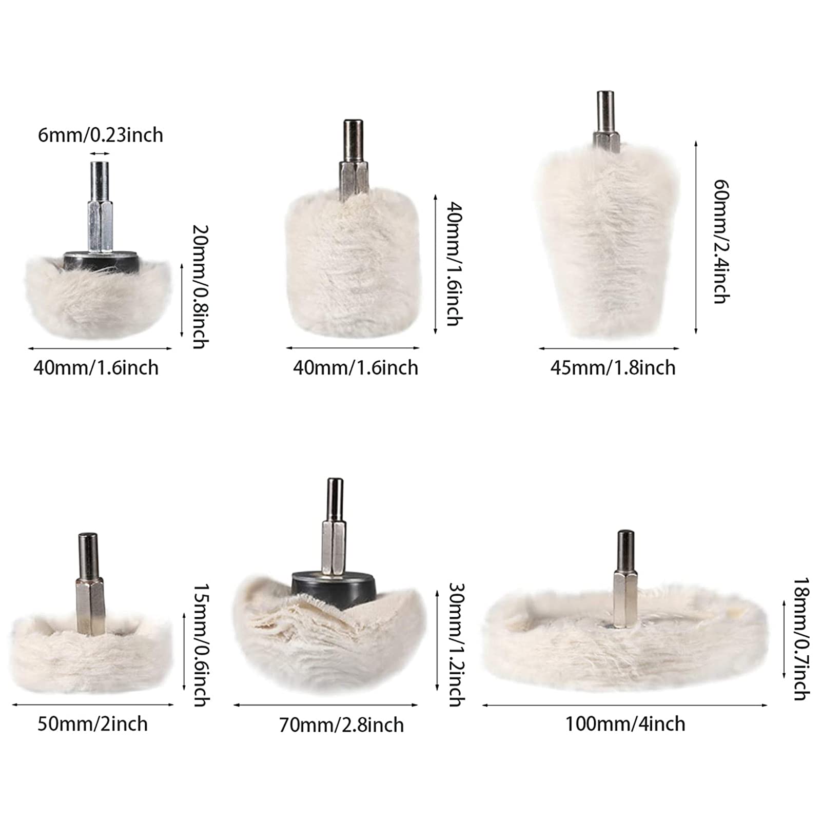 STHIRA® Car Polish Kit,6 Pcs White Polishing Buffing Wheel, Conical/Column/Mushroom/Wheel Shaped Polishing Tool for Metal Aluminum,Stainless Steel,Jewelry,Wood,Plastic,Ceramic,Glass STHIRA® Car Polish Kit,6 Pcs White Polishing Buffing Wheel, Conical/Column/Mushroom/Wheel Shaped Polishing Tool for Metal Aluminum,Stainless Steel,Jewelry,Wood,Plastic,Ceramic,Glass